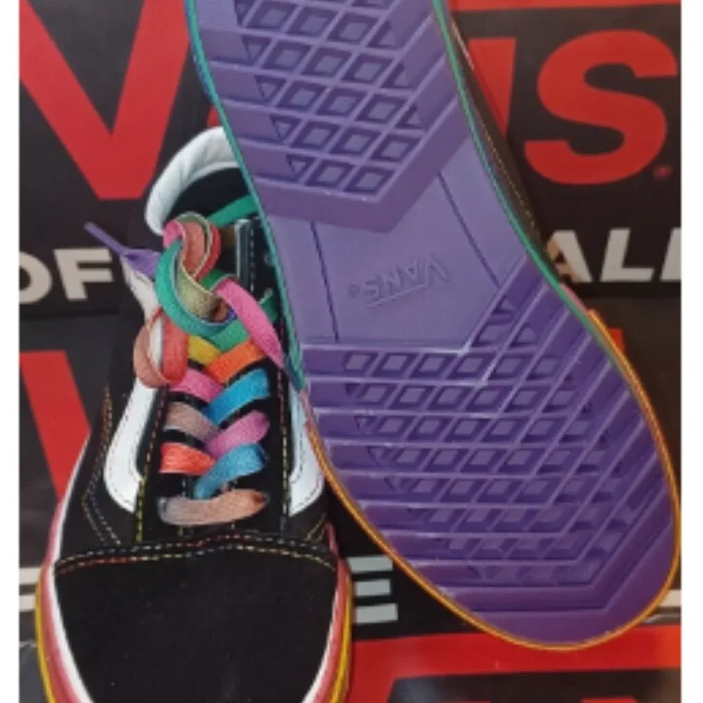 Vans Old Skool Stacked Rainbow Glitter Platform Men's 3.5/Women's 5 VN0A4U15WW1